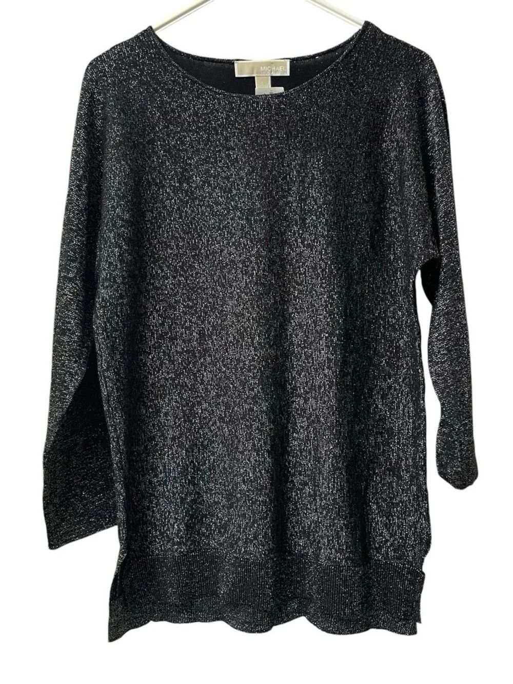 Michael Kors Medium Women's Black Metallic Knit Sweater